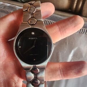 Fossil Watch Arkitekt Black With Stainless Band